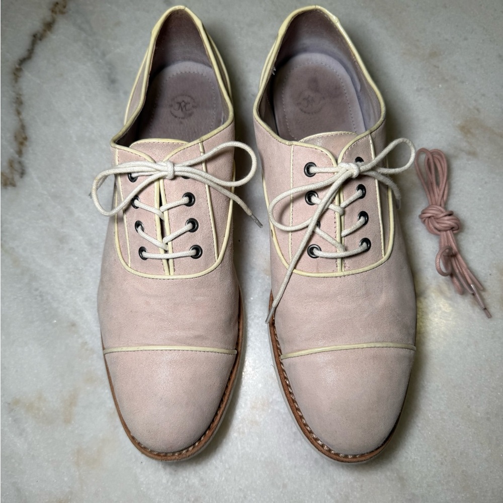 Johnston & Murphy Women's 9.5 Deena Oxfords Flex System Blush Pink Shoe